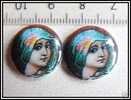 1 Cabochon Vintage Environ 17mm - Perlen