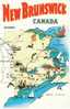 New Brunswick Canada Map On C1950s/60s Vintage Postcard - Otros & Sin Clasificación