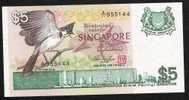 SINGAPORE  P10  5  DOLLARS (1976)   UNC. - Singapur