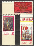 Rumänien; 1971; Michel 2928/30 **; 50 Jahre Komunistische Partei; Randstück - Unused Stamps