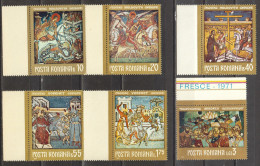Rumänien; 1971; Michel 2992/7**; Gemälde; Randstück - Unused Stamps