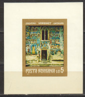 Rumänien; 1971; Michel 2998 Block 92 **; Gemälde Kloster Voronet - Ungebraucht