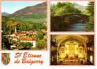 CPSM. SAINT ETIENNE DE BAIGORRY. VUE GENERALE. PONT ROMAIN SUR LA NIVE DES ALDUDES.EGLISE.RETABLE. DATEE 1976. FLAME. - Saint Etienne De Baigorry