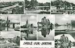 SABLÉ-SUR-SARTHE (72) - "MULTIVUES" - BELLE CPSM ÉCRITE DE 1959 - Sable Sur Sarthe