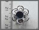 2 Supports Cabochon Argentés 6-7mm Ss Nickel, Env. 19mm - Parels