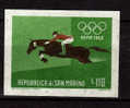 SAINT MARIN   1 Valeur *  NON DENTELE  JO 1960  Cheval-equitation - Horses