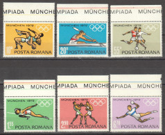 Rumänien; 1972; Michel 3012/7 **; Olimpische Sommerspiele München; Randstück - Unused Stamps