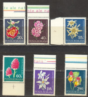 Rumänien; 1972; Michel 3023/8 **; Blumen; Randstück - Neufs