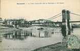 MARMANDE (47) - "LE PONT SUSPENDU SUR LA GARONNE ET LES QUAIS", - CPA ÉCRITE, TIMBRÉE ET VOYAGÉE DE 1906 - Marmande