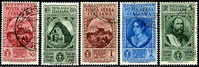 Italy C35-39 Used Garibaldi Airmail Set From 1932 - Luftpost