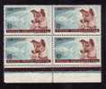 Romania 1957 LAIKA FIRST DOG  IN SPACE,stamp In Block Of Four. - Europa