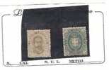 27467)francobollo Regno D´italia - 5c+45c - Nuovo E Linguellato - Cat. N°44 E 46 Senza Gonna - Mint/hinged