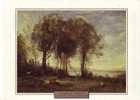 Reproduction De Les Chevriers De Castel Gandolfo, De Camille Corot (avec Fiche Explicative) - Other & Unclassified