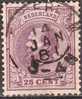 1872 Koning Willem III 25 Cent Violet "beschadigde Onderbalk Onder 25 Cent" NVPH 26 G - Errors & Oddities