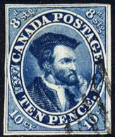Canada #7a  XF Used 10c Jacques Cartier Of 1855 - Usados