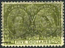 Canada #65 SUPERB Used $5 Jubilee Issue Of 1897 - Gebruikt