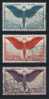 1924 - 36 COMPLETE SET AIR POST A10 - A12 USED ORD. PAPER - Gebraucht