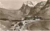 Cp SUISSE / KL SCHEIDEGG MIT WETTERHORN ( Gare , Train , Wagons , Ligne De Chemin De Fer , Montagne, Hotel ) ) - Mon