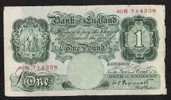 GREAT BRITAIN P369a 1 POUND (1948) #40N Signature PEPPIATT     VG-F - 1 Pond