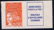 Y & T N° 3101a - 1F Orange, Issu De Carnet - 1997-2004 Marianne (14. Juli)