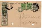 13.05.1922  -  Card / Cartolina  Pubblicitaria " Banca Italiana Di Sconto " Cent. 5 X 2 + 15 Int. - Reklame