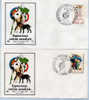 Italie 1980 « Exposition Canine Mondiale à Vérone » Deux Enveloppes Avec Cachet De L’expo - Errors And Curiosities