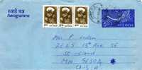 1605. Aerograma CAMP P.O. Jaipur (India) 1991 - Briefe U. Dokumente
