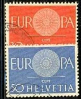 1960 SWITZERLAND EUROPA CEPT 2x Sets MICHEL: 720-721 USED - 1960