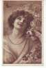 Illustrateurs - RF9728 - Femmes - Fleurs - Animaux - Papillons - Photogravure - Bon état Général - 1900-1949