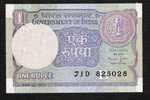 INDE INDIA P78Aj   1  RUPEE 1990 Signature 46    Letter B UNC.    2 P.h. - Inde