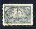 Canada Scott # 277 Used VF Railway Cancel Hamilton & Meaford RPO  Dec 7 1948 - Gebruikt