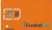 TARJETA DE ESPAÑA DE EUSKALTEL GSM CON CHIP PEGADO CON CELO PERO SU CHIP ORIGINAL Y NUMERACIÓN QUE CONCUERDA - Euskaltel