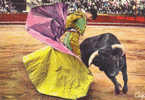 CORRIDA TOROS TAUREAUX TAUROMACHIE Cp Animée - Corrida