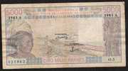 WAS COTE D IVOIRE P108Ak 5000  FRANCS 1983 Signature 17 FINE NO P.h. ! - Côte D'Ivoire