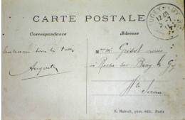 Carte Postale Voyagée 1911 Pilote Conneau Beaumont Sur Blériot Moteur Gnôme Gagnant Paris Rome - Luchtvaart