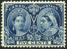 Canada 54 Mint Hinged 5c Jubilee Issue From 1897 - Unused Stamps