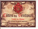 Etiquette De Vin Côtes Du Ventoux Vallée Du Rhône Ets Garitaine & Cie Négociants Asnières Vintage Wine Label - Côtes Du Ventoux