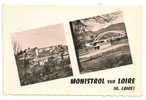 Monistrol-sur-Loire  (43) : 2 Vues Dont Nouveau Pont Environ 1950. - Monistrol Sur Loire