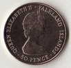 FALKLAND 50 PENCES ARGENT 1982 - Falklandinseln