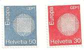 Suisse N°855 Et 856 Neuf* Europa 1970 - 1970