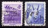 Canada 1956 N°Y.T. : 287 Et 288 Obl. - Gebraucht