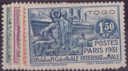 ⭐ Togo - YT N° 161 à 164 * - Neuf Avec Charnière - 1931 ⭐ - Ungebraucht