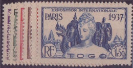 ⭐ Togo - YT N° 165 à 170 * - Neuf Avec Charnière - 1937 ⭐ - Neufs