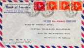 1606. Carta Aerea INDIA A Estados Unidos 1959. Bank Of America - Briefe U. Dokumente