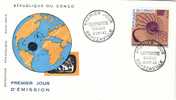 CONGO-BRAZZAVILLE-1ER JOUR TELECOMMUNICATION 1963 - FDC