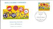 FDC 430  NOUVELLE CALEDONIE  N° 439  PREVENTION ROUTIERE - FDC