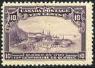 Canada 101 Mint Hinged 10c Quebec Tercentenary From 1908 - Nuovi