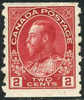Canada 127 XF Mint Hinged 2c George V Coil From 1912 - Roulettes