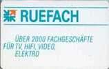 # GERMANY S16_91 Ruefach 12 Gd 07.91  Tres Bon Etat - S-Series: Schalterserie Mit Fremdfirmenreklame