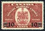 Canada E9 XF Mint Never Hinged Surcharged Special Delivery From 1939 - Correo Urgente